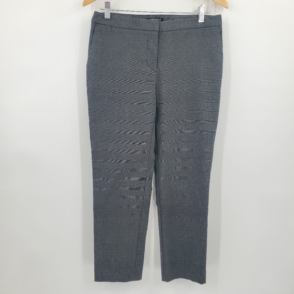 ♧♧ Mario Serrani Italy Gray Glen Check Plaid Womens Slacks Size 6